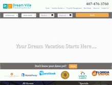 Tablet Screenshot of dreamvillamanagement.com